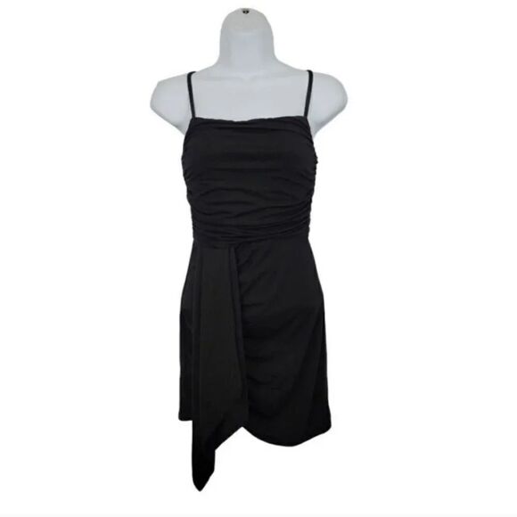 Revolve Lovers + Friends Ruched Jersey Knit Mini Dress in Black Size XXS - Picture 4 of 11